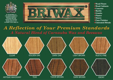 Briwax Tudor Brown 1 lb Original Furniture Wax Polish with Oil-Free Steel  Wool 0000