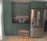 Olde Century Historic Colors Hemlock Green Kitchen Cabinets