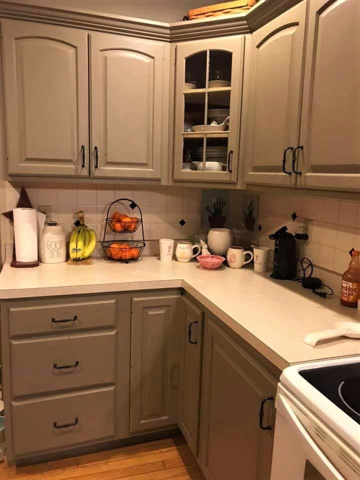 Olde Century Historic Colors Cobblestone Kitchen Cabinets